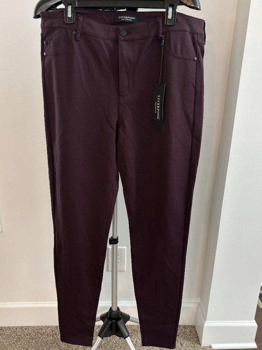 Liverpool stretch trouser in plum size 16/33 NEW